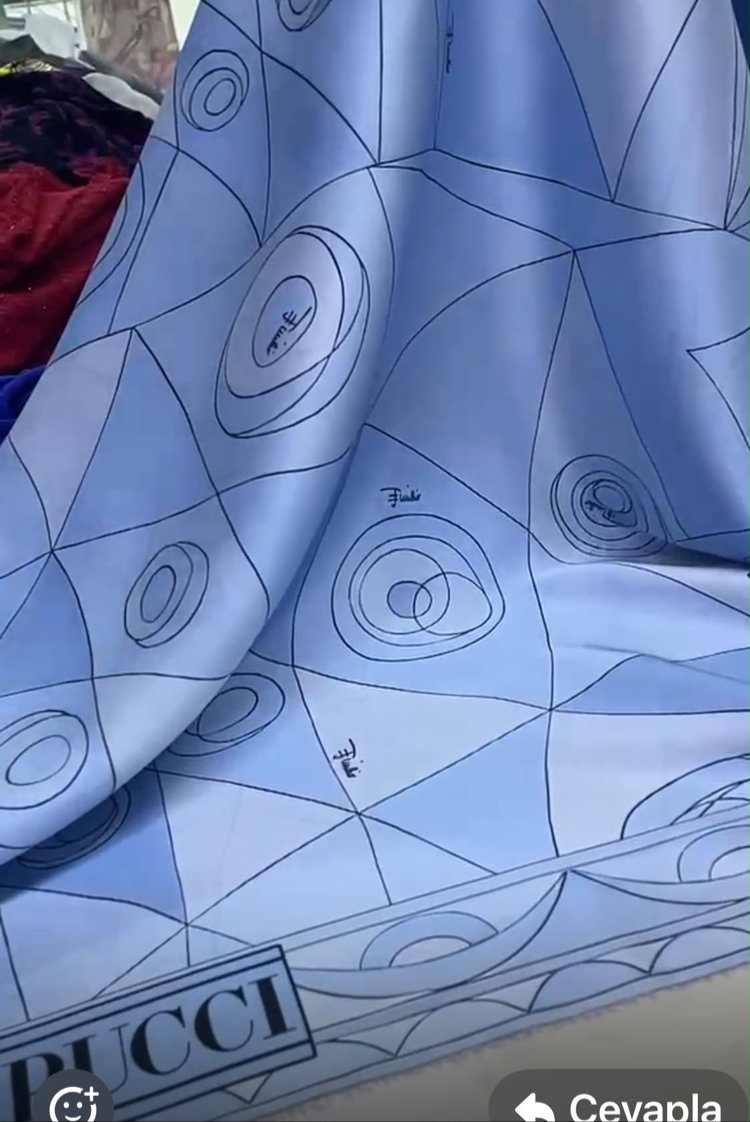 Özel Desenli 150 cm (60") Kumaş 4 Çeşitli Seçenekleriyle: Şifon, Krep, Saten, Keten