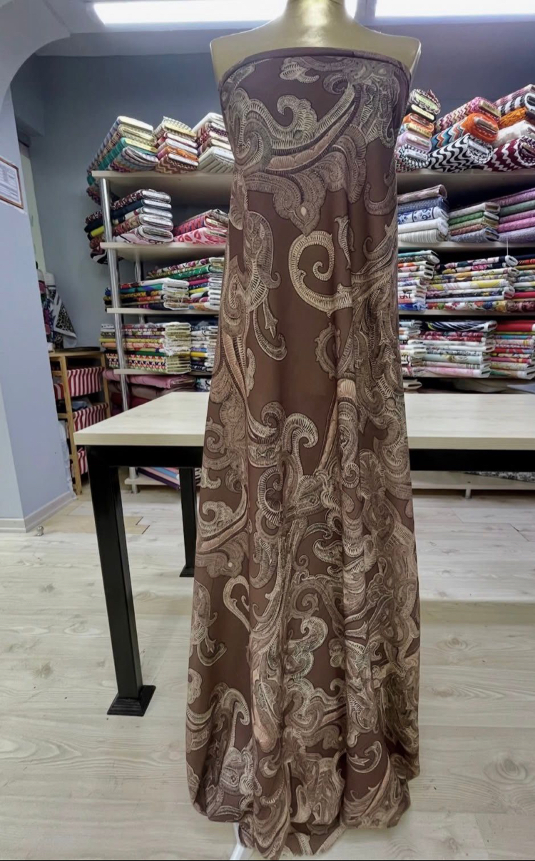 Özel Desenli 150 cm (60") Kumaş 4 Çeşitli Seçenekleriyle: Şifon, Krep, Saten, Keten