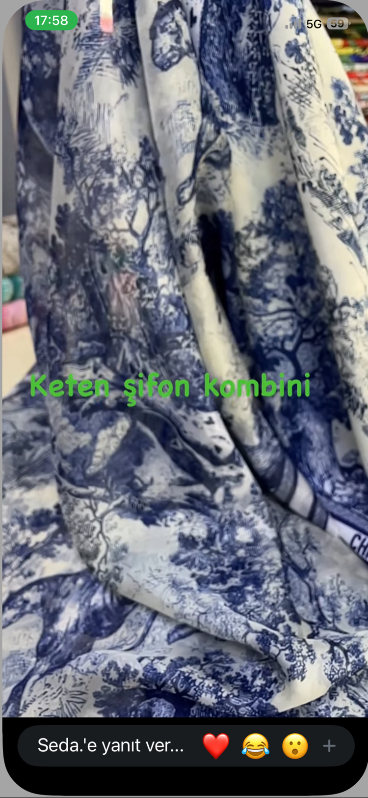 Özel Desenli 150 cm (60") Kumaş 4 Çeşitli Seçenekleriyle: Şifon, Krep, Saten, Keten