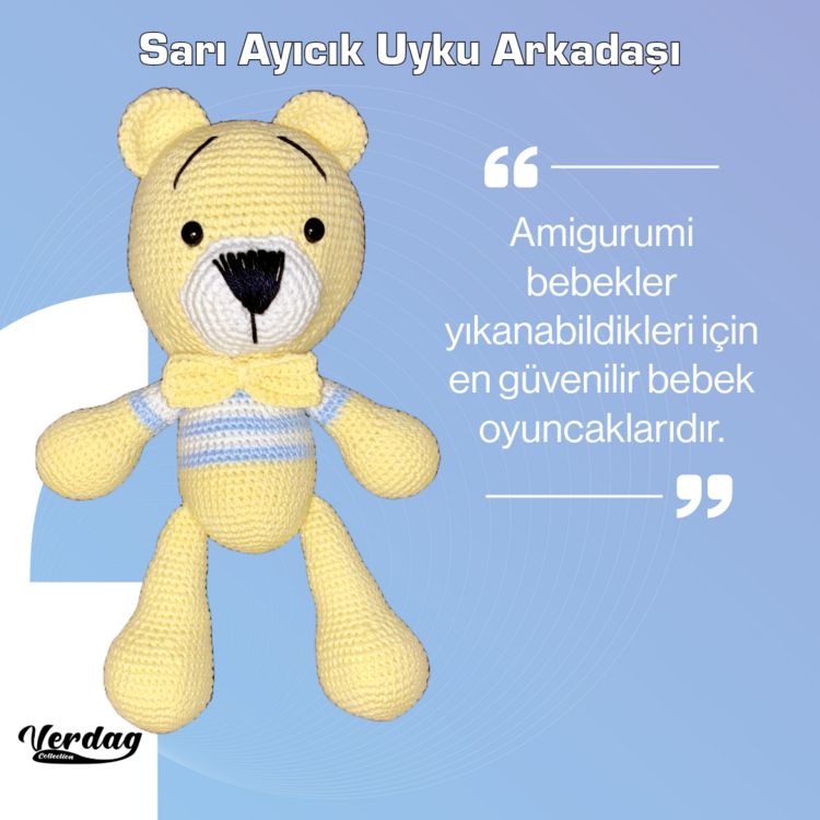 Sarı Ayıcık Uyku Arkadaşı ve Emzik Seti