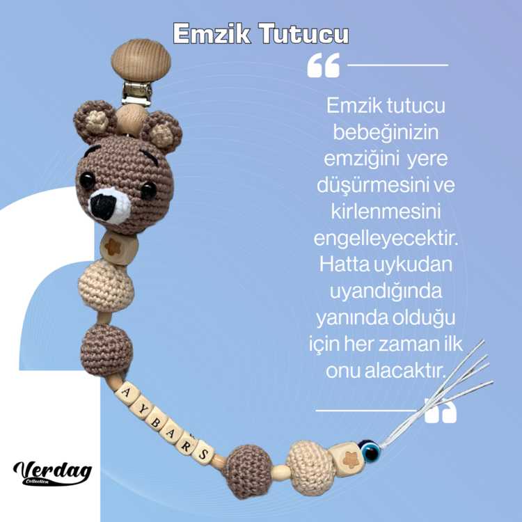 Kahverengi Ayıcık Uyku Arkadaşı ve Emzik Seti