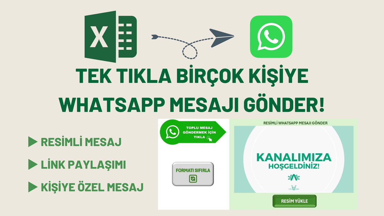 Excel’de Toplu Resimli WhatsApp Mesajı Gönderme Uygulaması