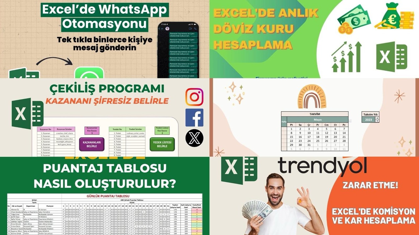 8 Excel Çalışma Programının Paylaşımı