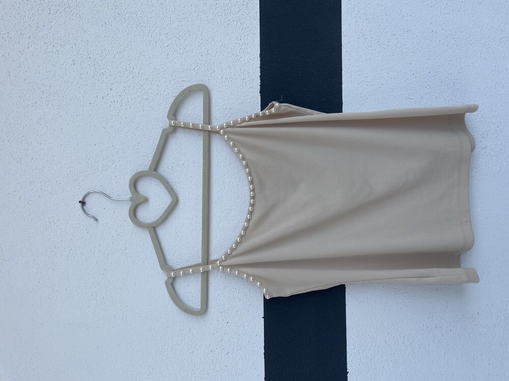 Vintage İnci Detay Bluz - M
