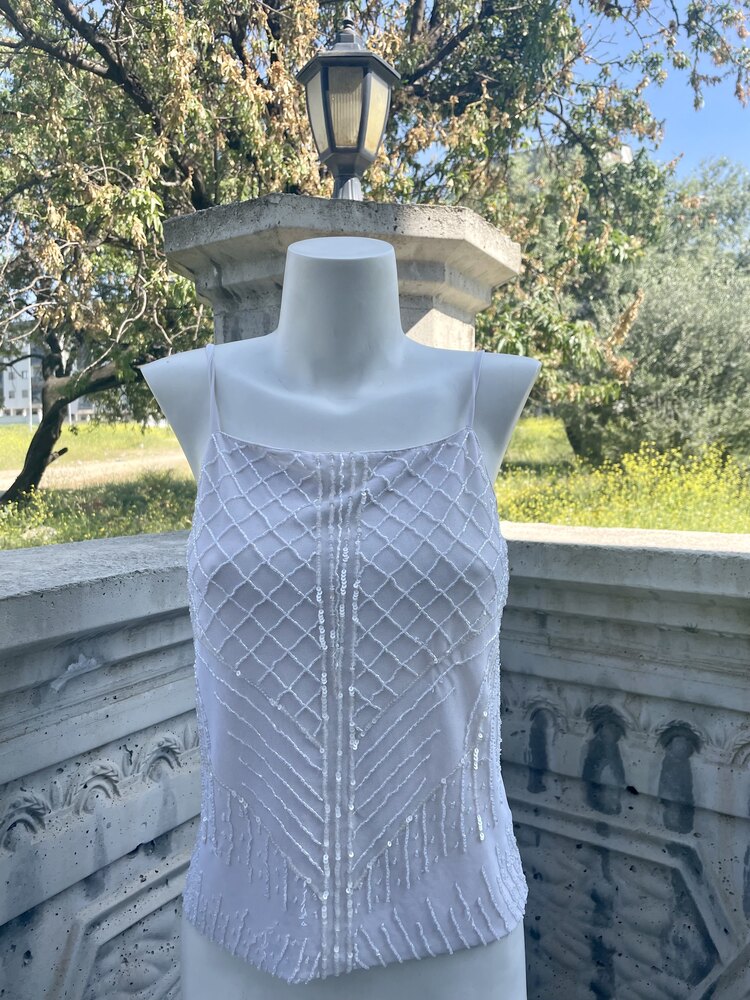 Vintage İşlemeli Bluz - M