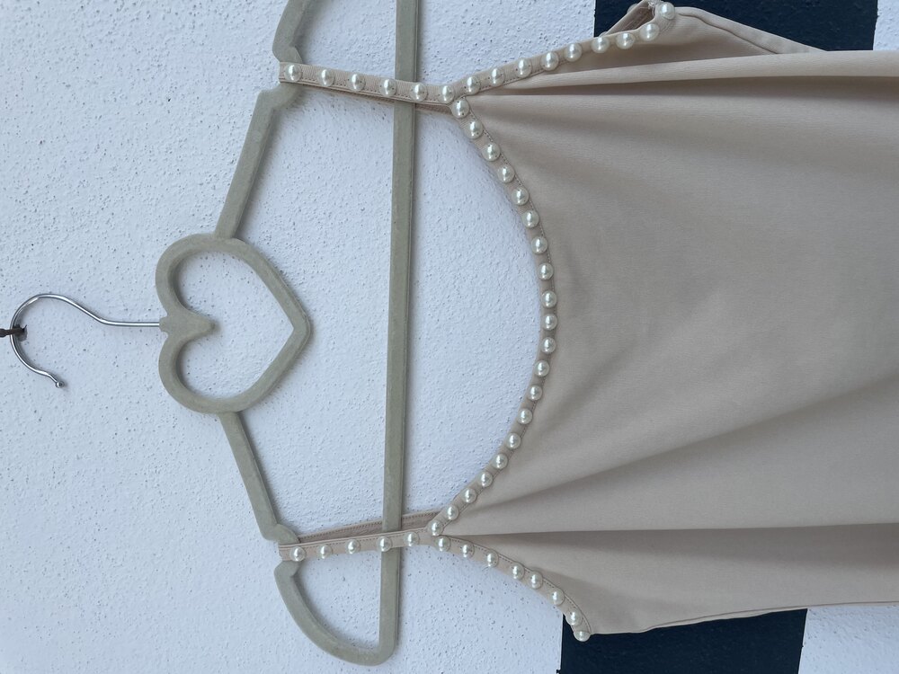 Vintage İnci Detay Bluz - M