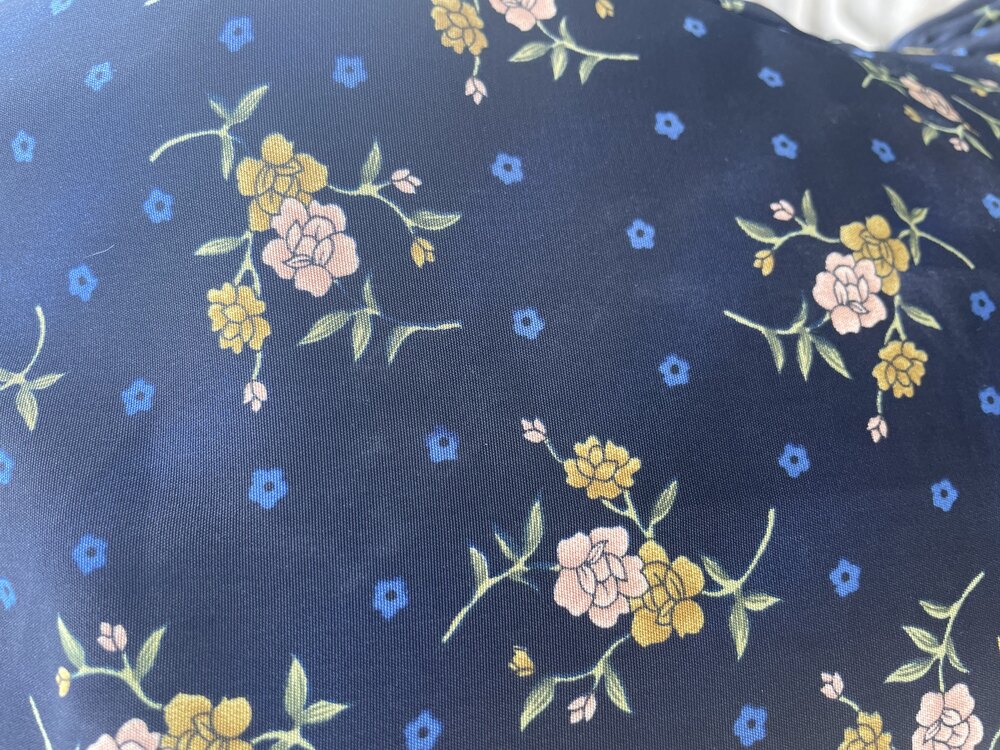 Vintage Floral Midi Elbise - S/M