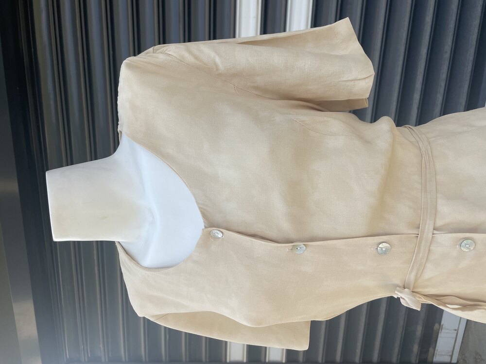 Vintage Sedef Düğmeli Elbise- 46
