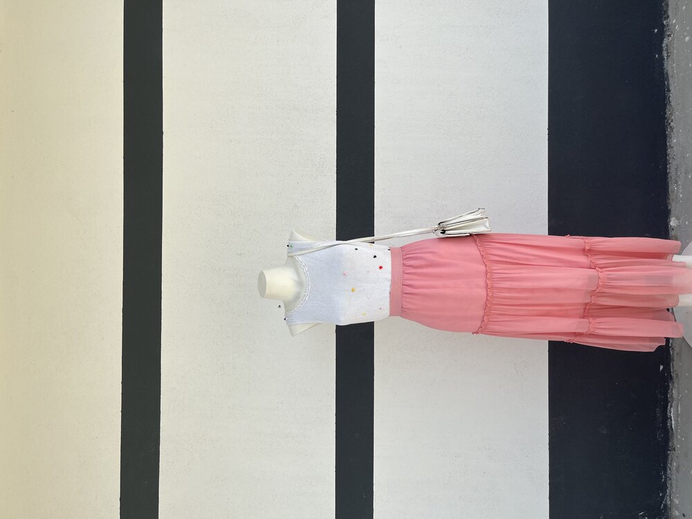 Vintage Pembe Maxi Etek