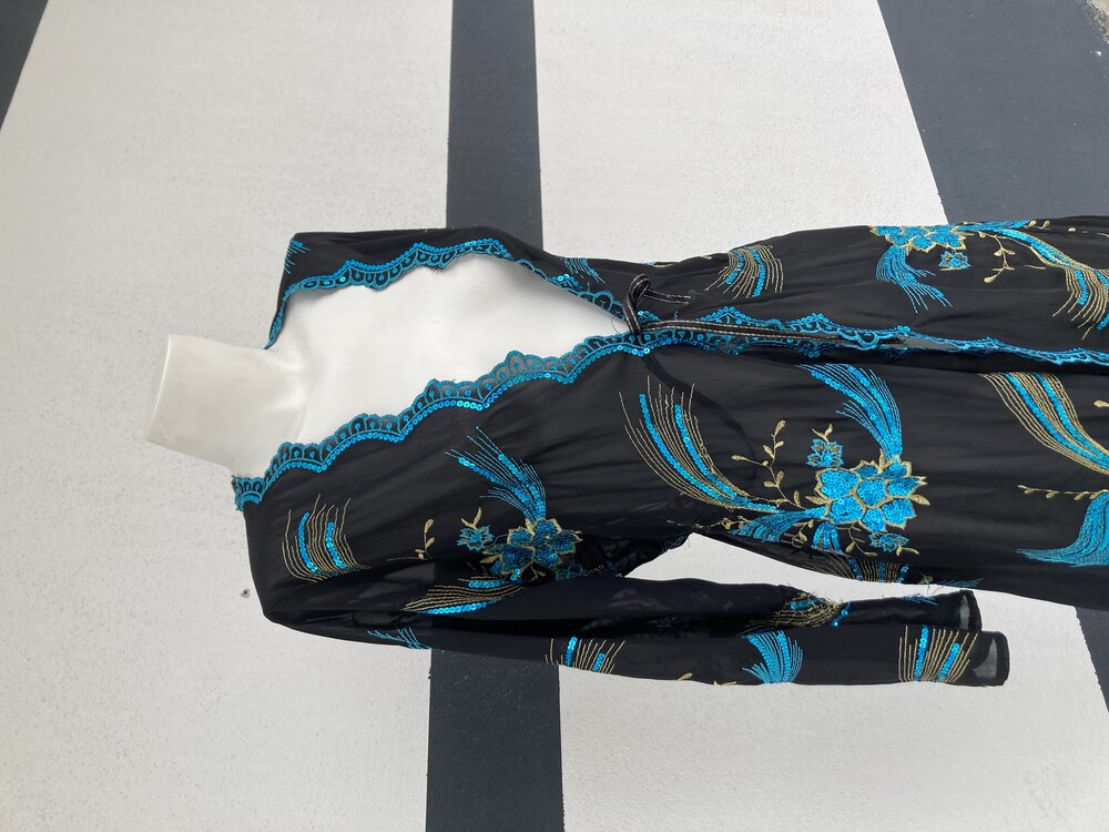 Vintage Pullu Transparan Kimono