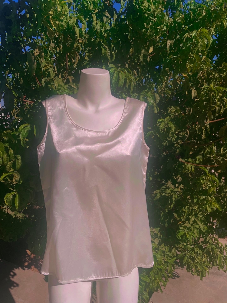 Vintage Saten Bluz - L