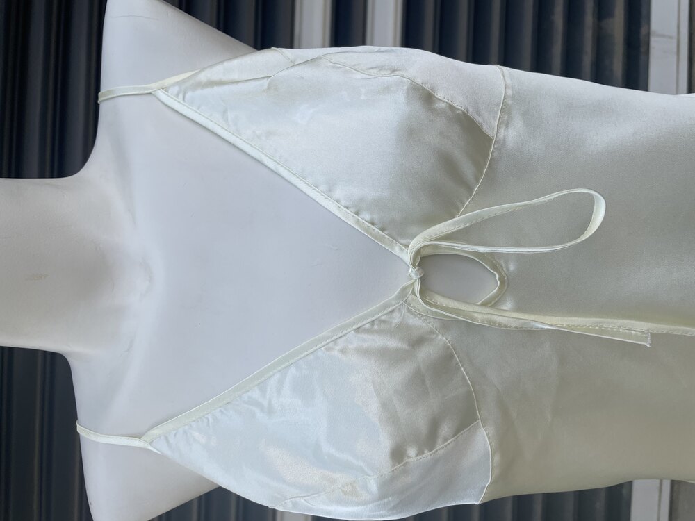 Vintage Saten Maxi Gecelik - L 