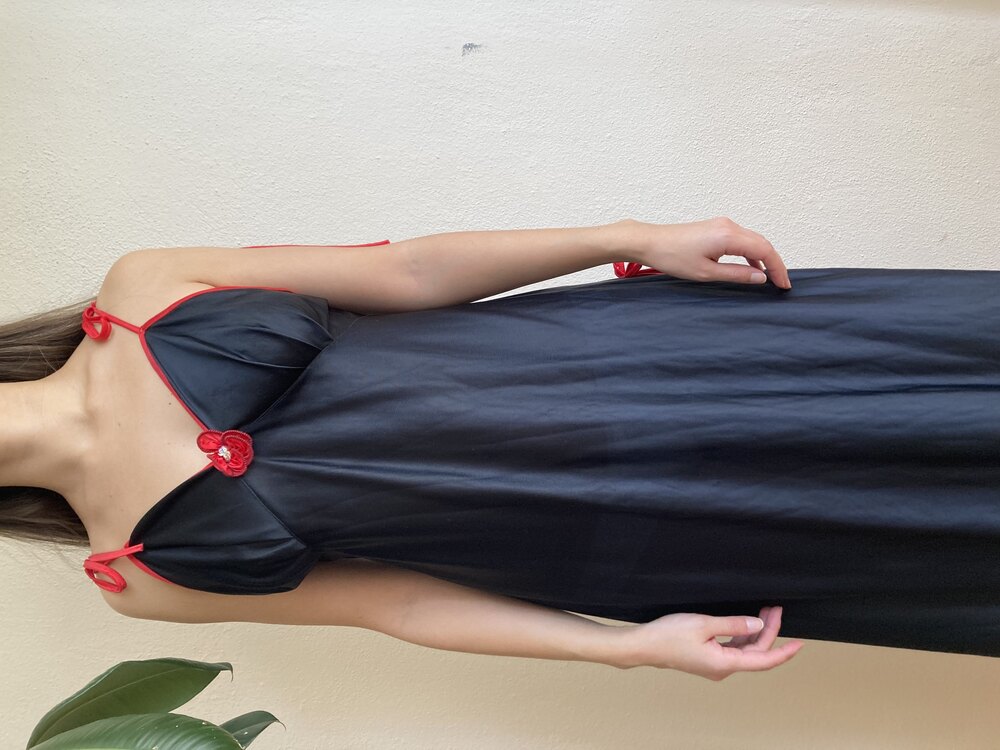 Vintage Siyah Gecelik