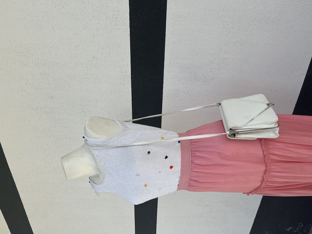 Vintage Pembe Maxi Etek