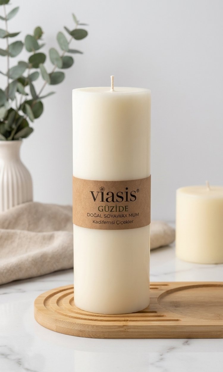 GÜZİDE – Seçkin ve Sıcak | Aromaterapik Baton Mum 7 cm çap 670 gr