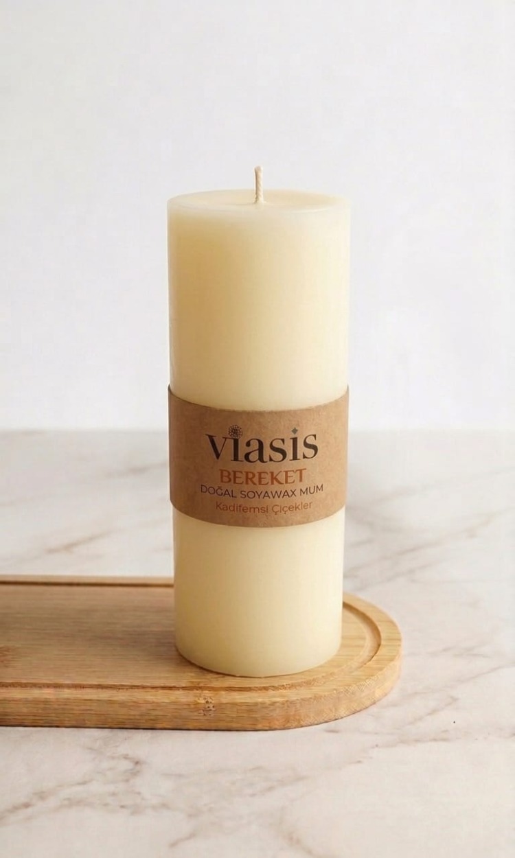 BEREKET Doğal Soya Wax Uçucu Yağlı Baton Mum 670 Gr