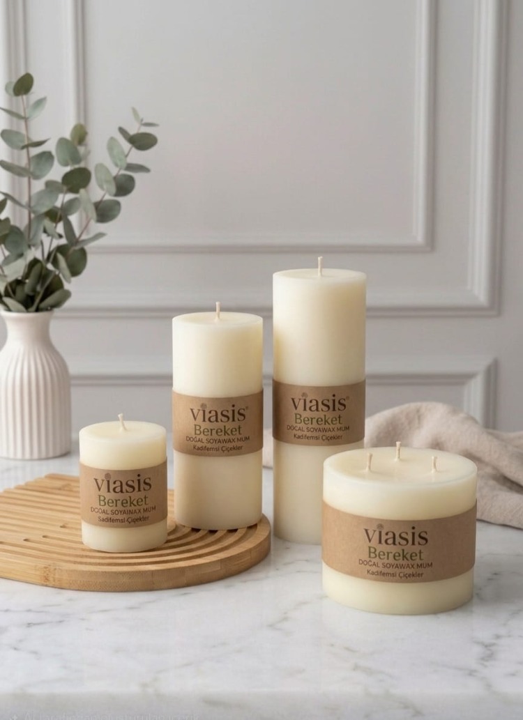 BEREKET Doğal Soya Wax Uçucu Yağlı Baton Mum 520 Gr