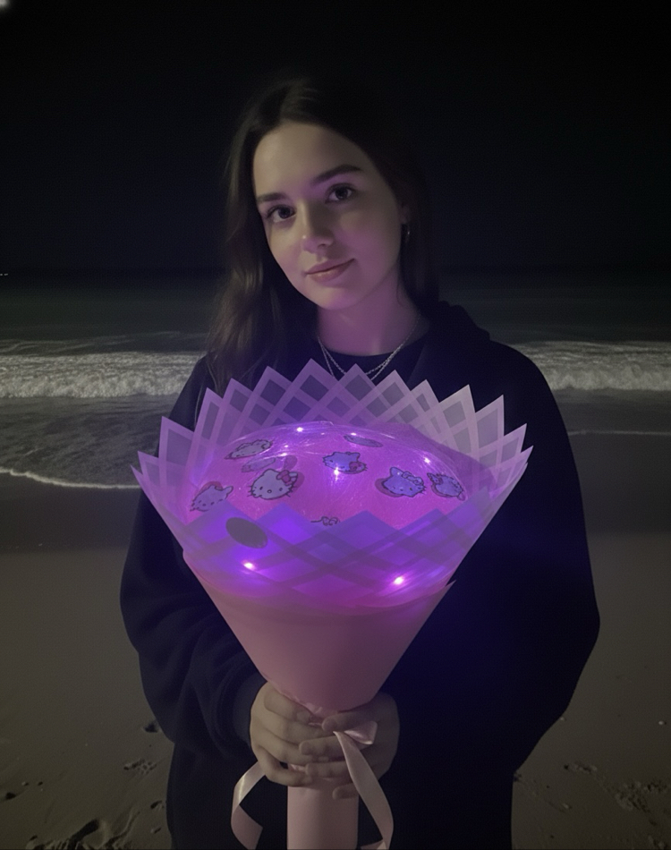  Led Işıklı Hello Kitty Balon Buketi – Sevgiliye Özel Romantik Hediyelik