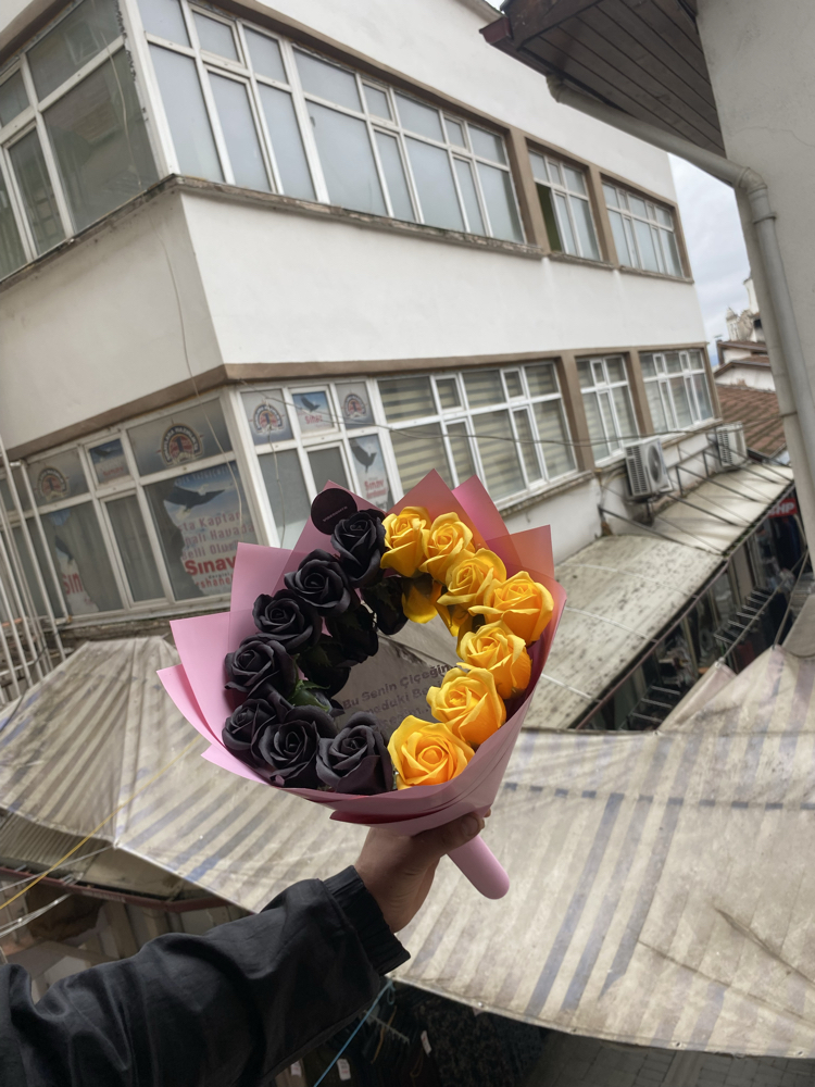 Senden önce senden sonra aynalı buket