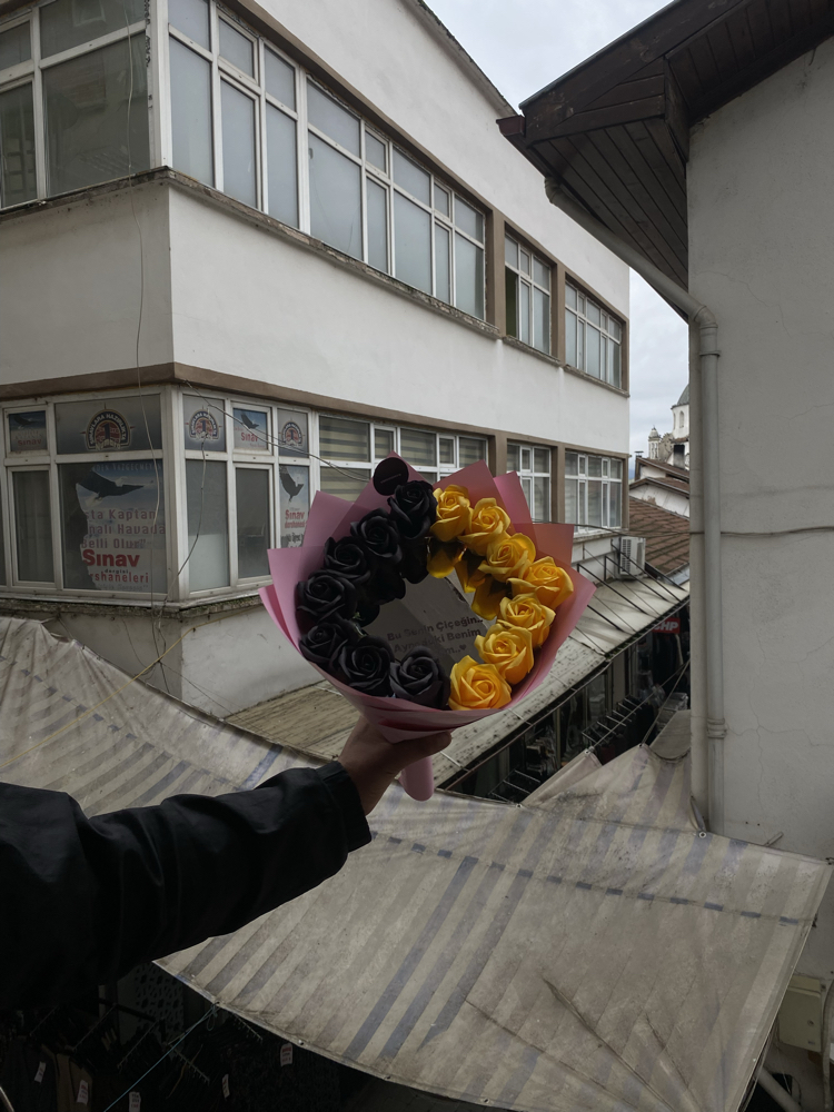Senden önce senden sonra aynalı buket