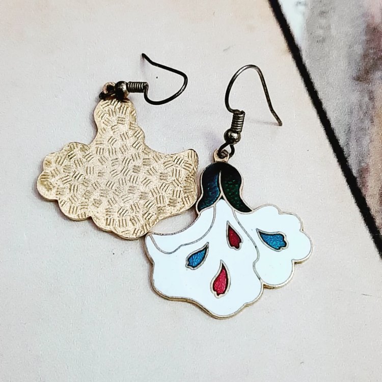 Cloisonne Mineli Küpe