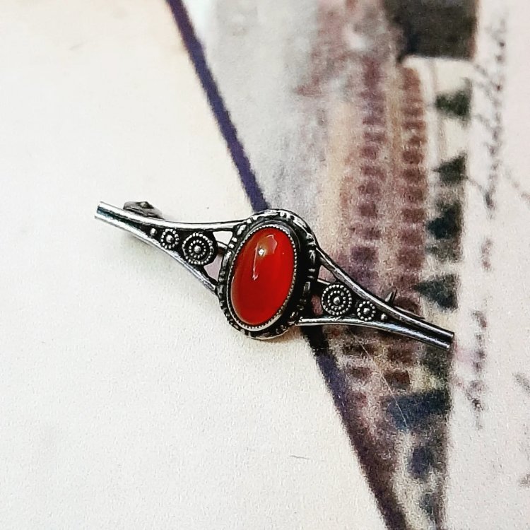 Victorian Gümüş Broş