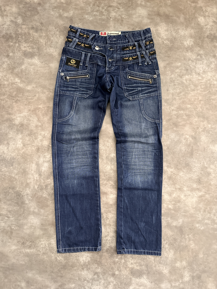 Jeansnet Vintage Tasarım Kot Pantalon