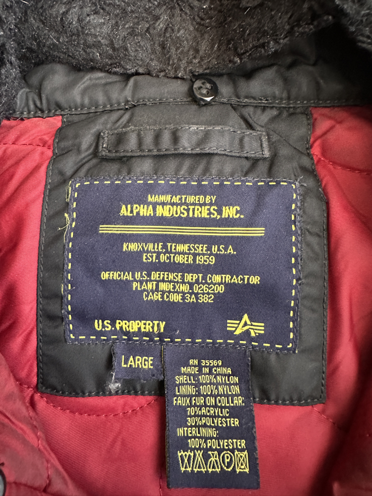 ALPHA INDUSTRIES B-15 Pilot Ceketi (L)