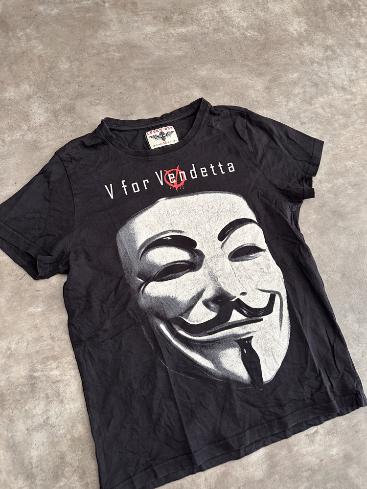 V For Vendatta Vintage Oldschool Tişört (Xs)