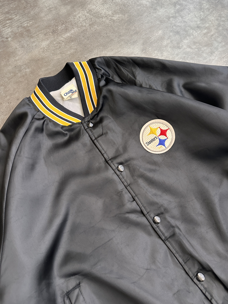 90s Chalk Line Steelers Kolej Ceket (XL)