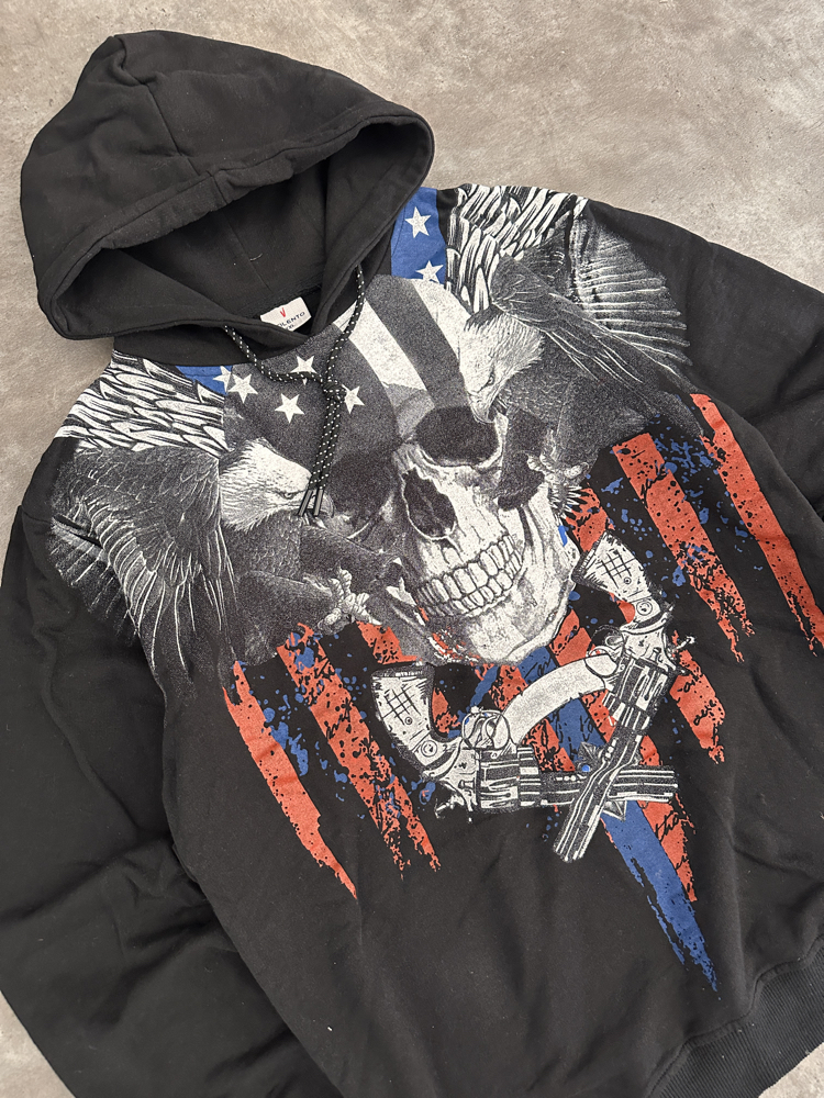 Amerikan Vintage Baskılı Sweatshirt (L)