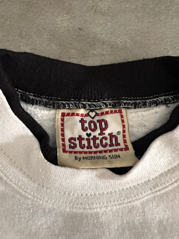 Vintage Kedi Nakışlı Sweatshirt (M)