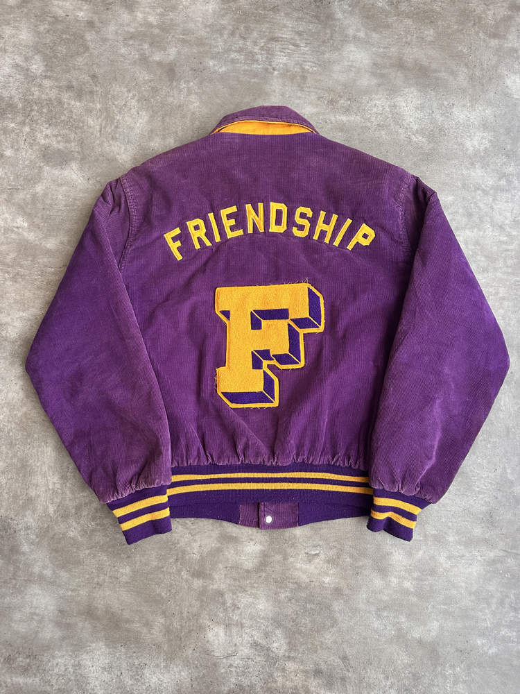 Vintage Friendship Kadife Kolej Ceket (M)