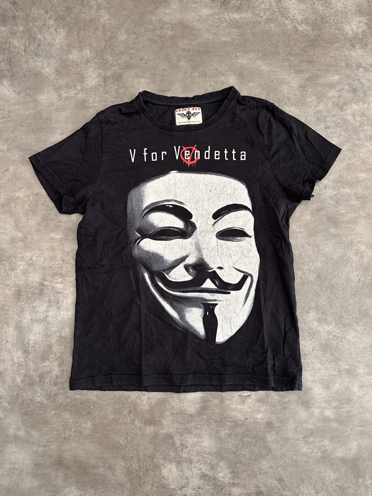 V For Vendatta Vintage Oldschool Tişört (Xs)