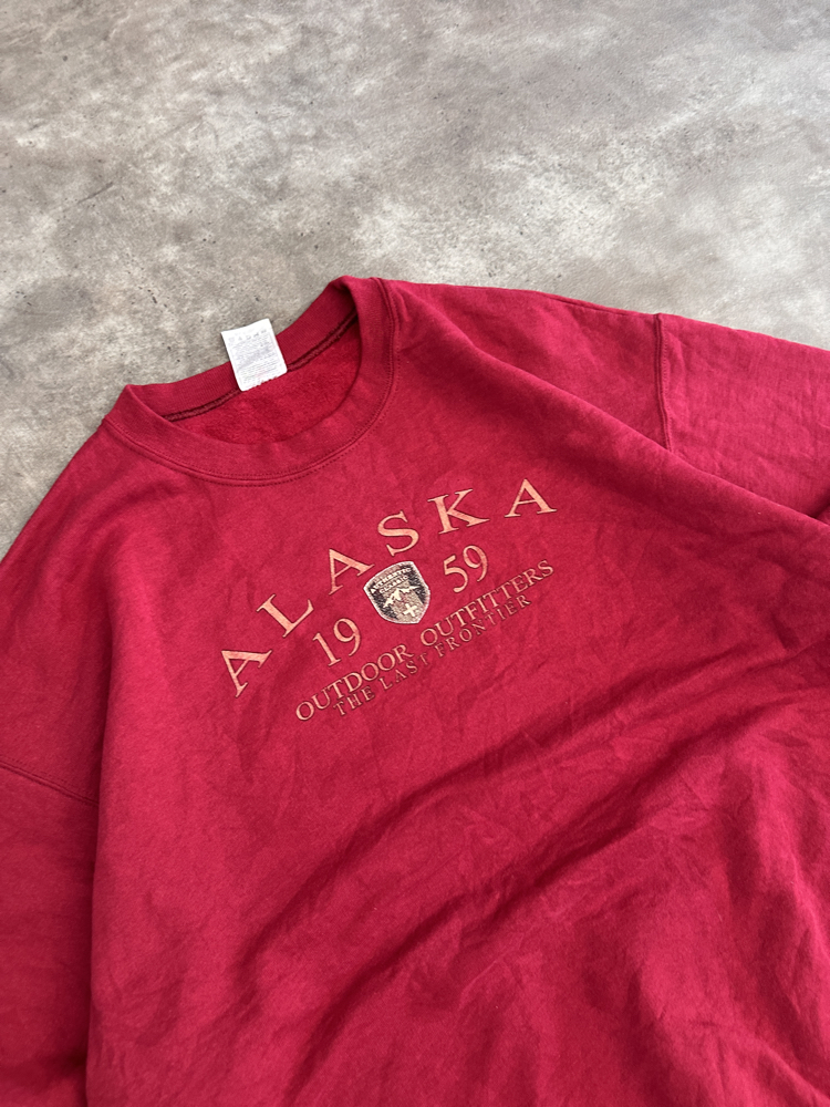 Vintage Alaska Fruit Of Loom Hoodie (XL)