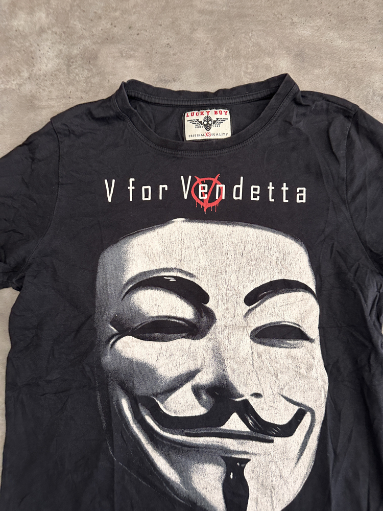 V For Vendatta Vintage Oldschool Tişört (Xs)