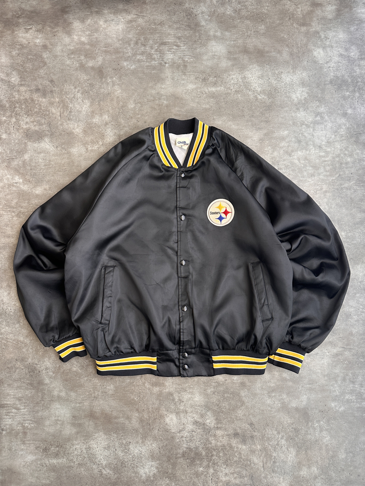 90s Chalk Line Steelers Kolej Ceket (XL)