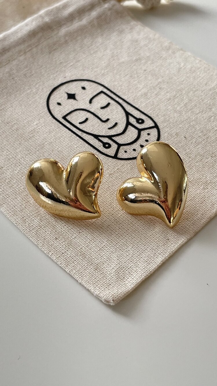 Kalp Küpe Gold