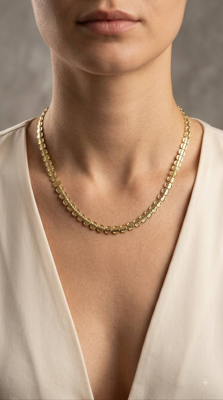 Pul Ezme Kolye Gold