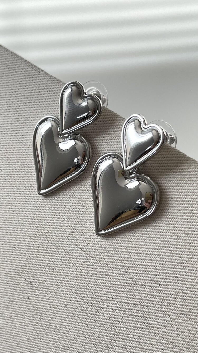 Kalp Küpe Silver