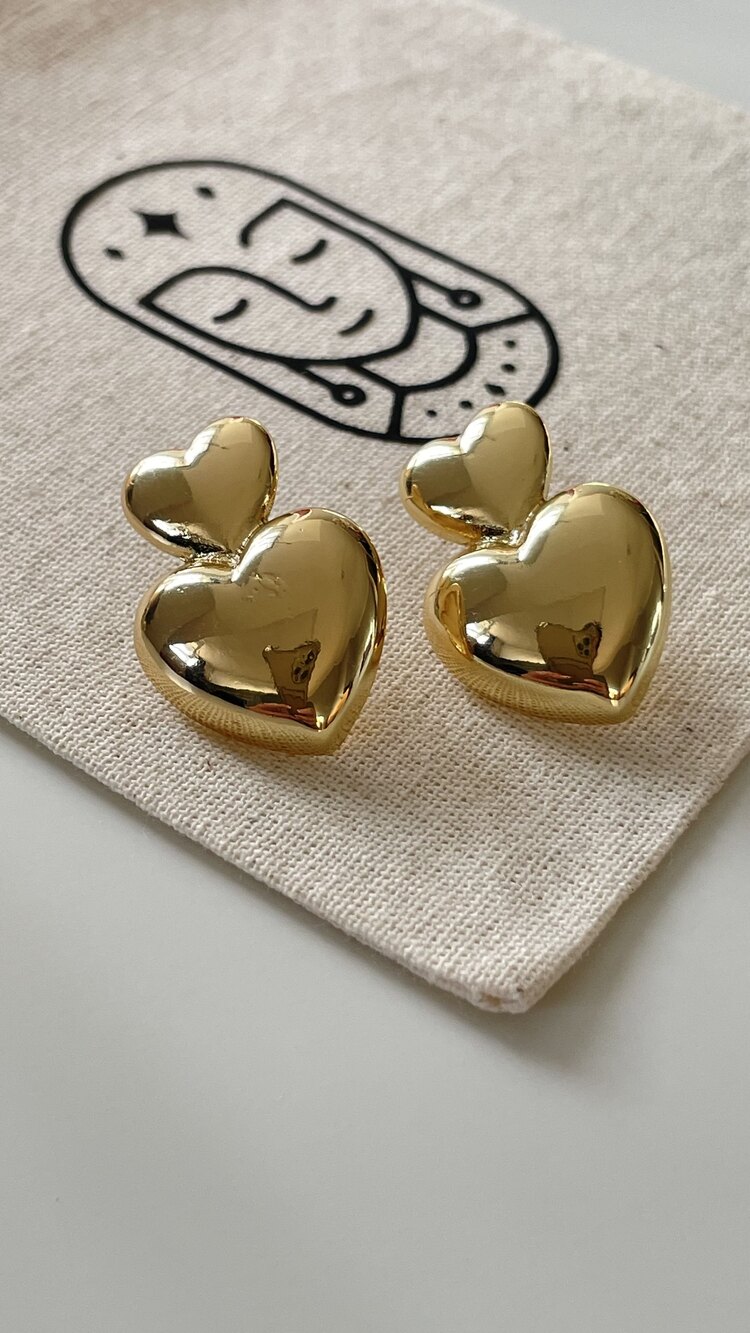 Kalp Küpe Gold