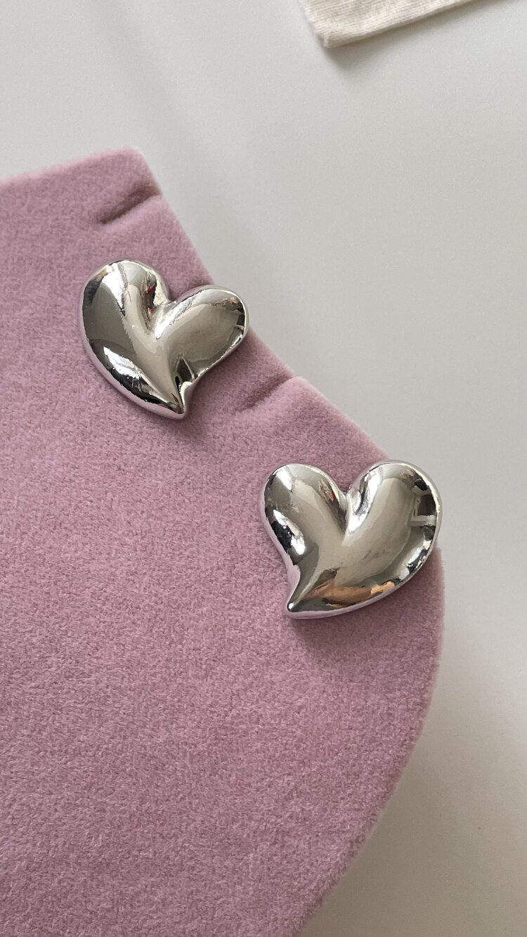 Kalp Küpe Silver
