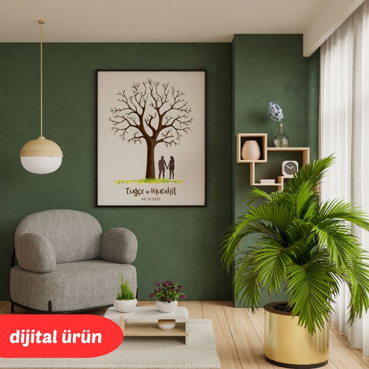 Kişiselleştirilebilir Parmak İzi Tablo – Dijital Tasarım