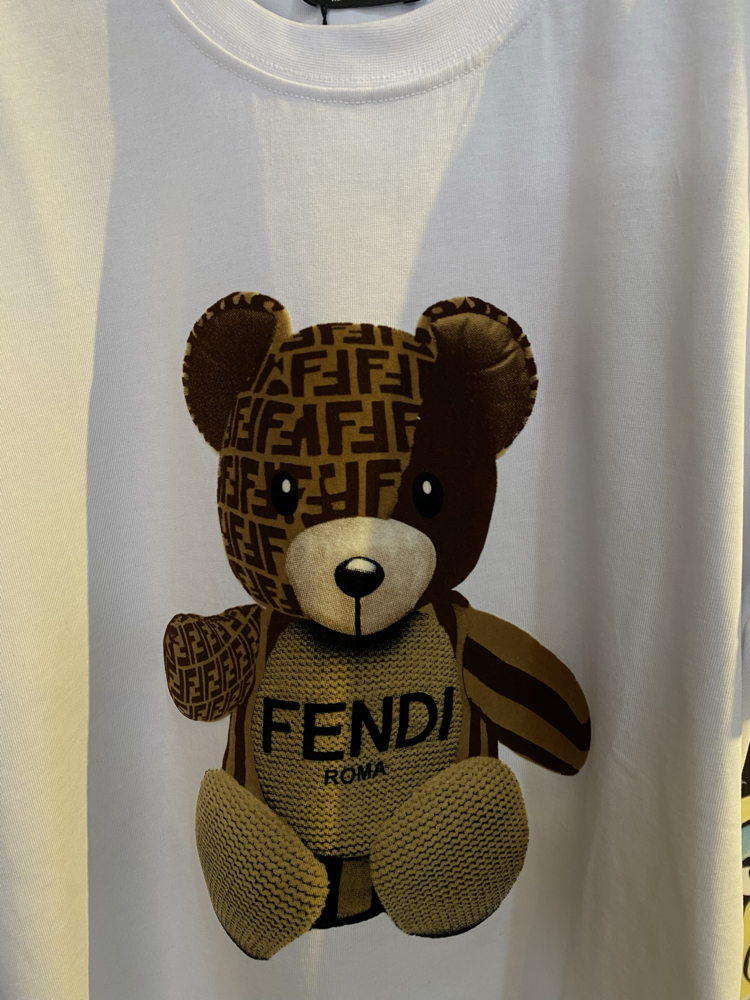 FENDİ-AYICIK SÜET BASKILI TİŞÖRT