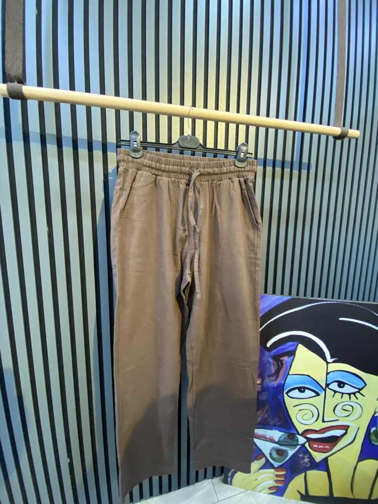 KETEN PANTOLON-KAHVE