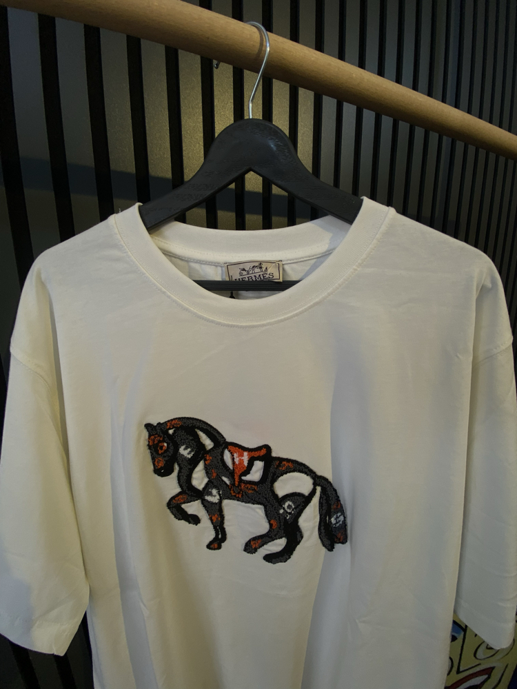 HERMES-AT FİGÜR NAKIŞLI-BEYAZ