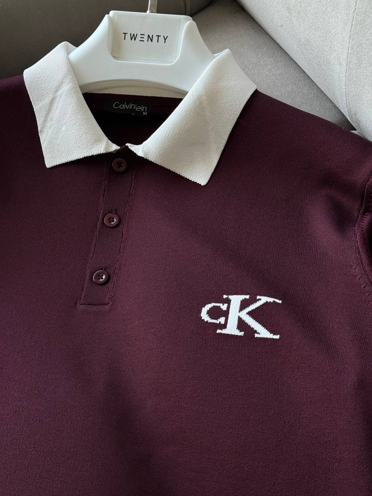 Ck-TRİKO POLO YAKA BORDO