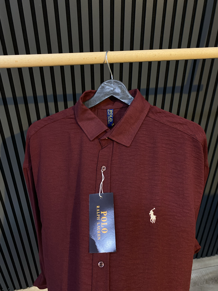 RALPH LAUREN-GÖMLEK bordo
