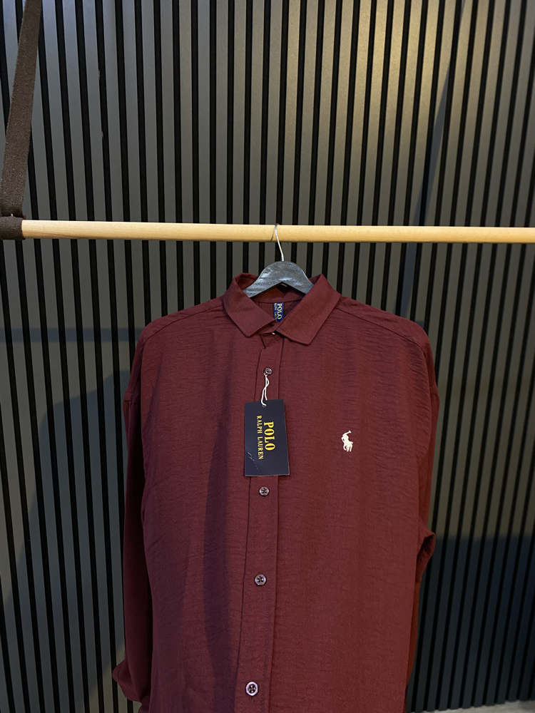 RALPH LAUREN-GÖMLEK bordo