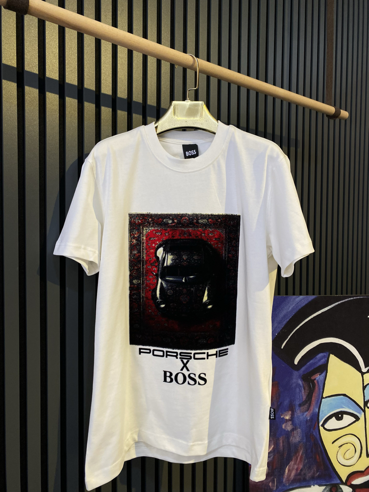 PORSCHE&BOSS-SÜET BASKILI TİŞÖRT